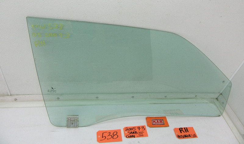 DOOR GLASS WINDOW PASSENGER SIDE CAR RH 04-11 SAAB 9-3 CONVERTIBLE CONVERTIBLE
