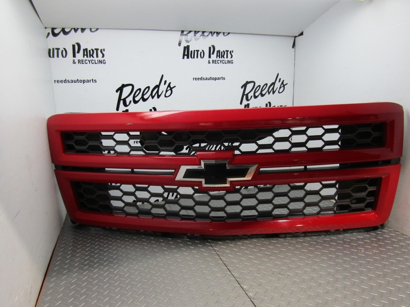 2014-2015 Chevrolet Silverado Front Upper Grille Grill Red OEM 22757223