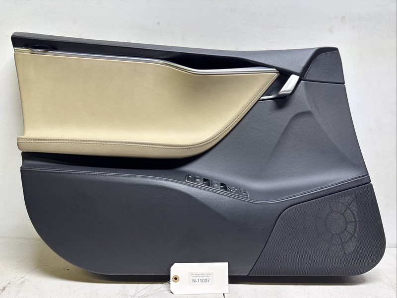 12-21 TESLA MODEL S FRONT LEFT DRIVER SIDE INTERIOR DOOR PANEL TRIM N-11007 C1
