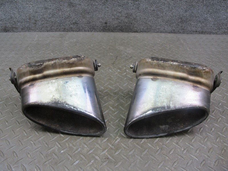 03-12 BENTLEY CONTINENTAL GTC GT 6.0L REAR LEFT & RIGHT EXHAUST MUFFLER TIPS SET