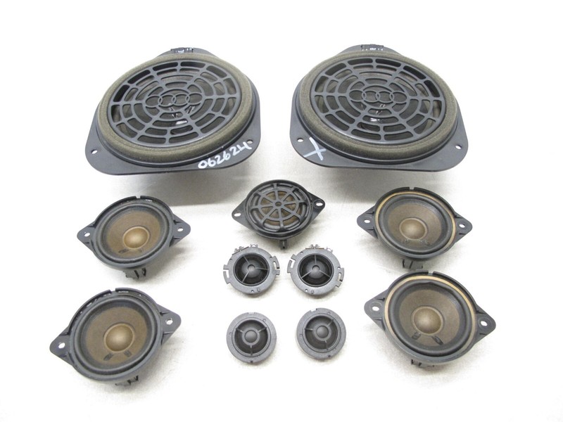 10-17 AUDI 8T A5 S5 RS5 CONVERTIBLE FRONT REAR LEFT RIGHT SPEAKER SET OEM 062624