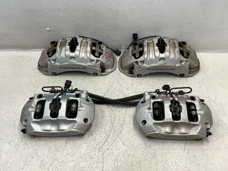 11-14 Porsche Cayenne S Front Rear Left Right Brembo Brake Caliper Set 1596 OEM