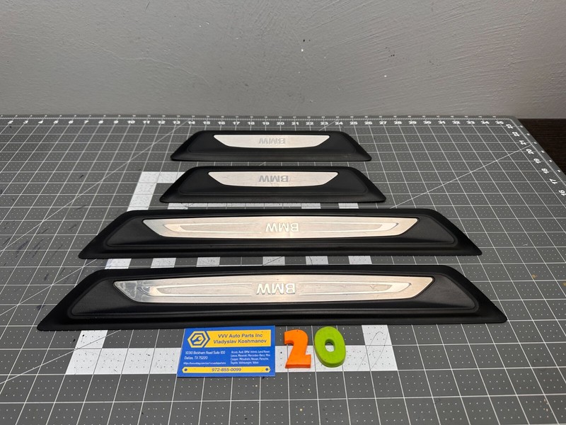 14-19 BMW F34 F36 DOOR SILL PANEL SCUFF PLATE STEP COVER TRIM SET OF 4 OEM