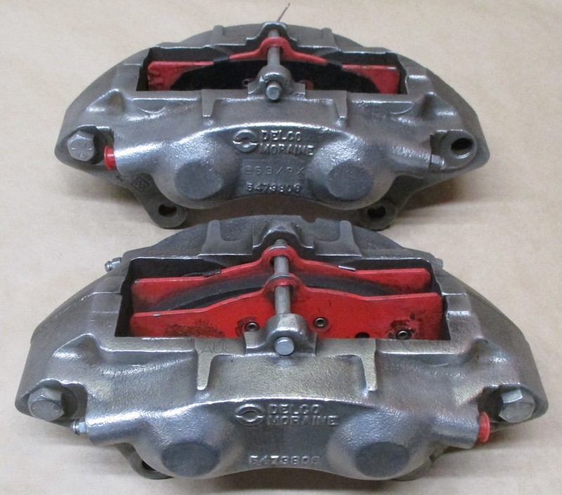 1963-1982 CHEVROLET CORVETTE OEM DELCO FRONT LEFT AND RIGHT 4-PISTON CALIPER SET