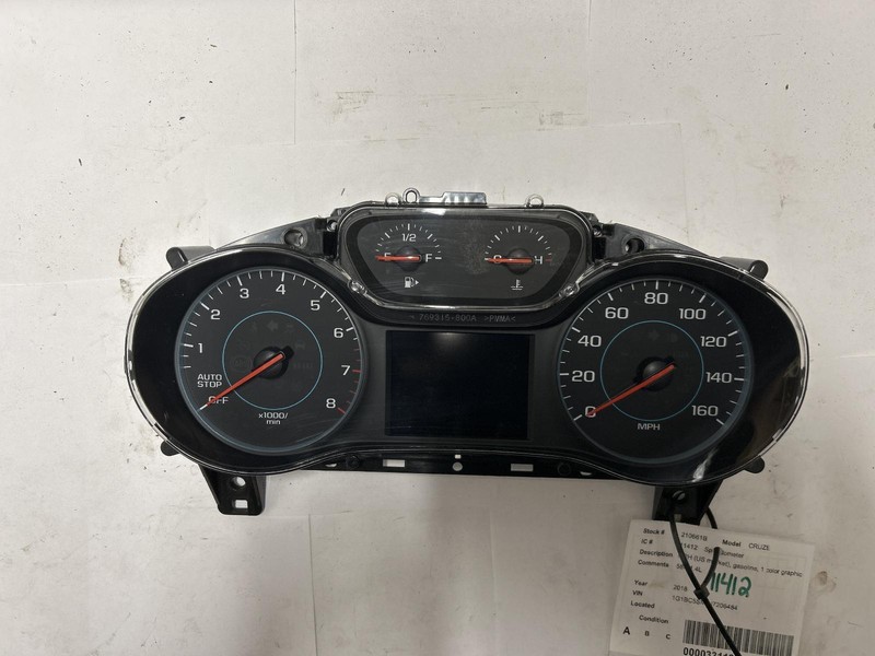 2018 CHEVROLET CRUZE Speedometer 58k miles 42668707 OEM 18