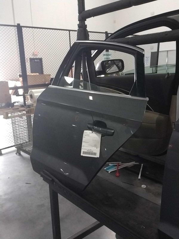 2015 Audi A3 Left Rear Door Grey L5L5 - Used, Dented, OEM Part 203459