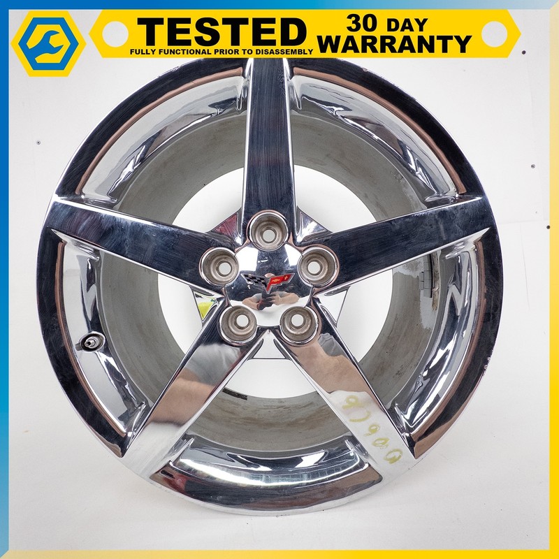 05-13 CHEVROLET CORVETTE C6 19 X 10J REAR WHEEL RIM POLISHED OEM
