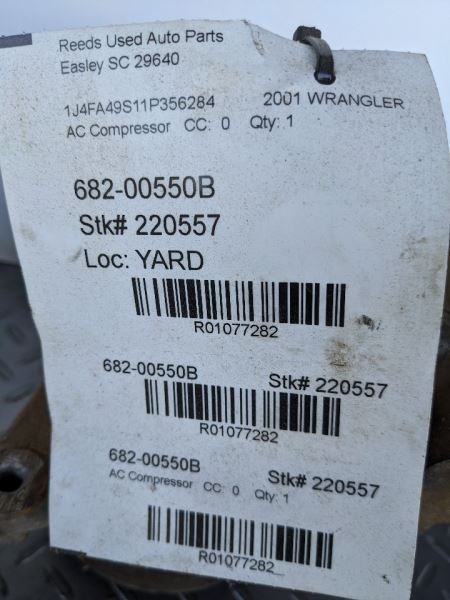 AC Compressor Fits 00-02 WRANGLER 1077282