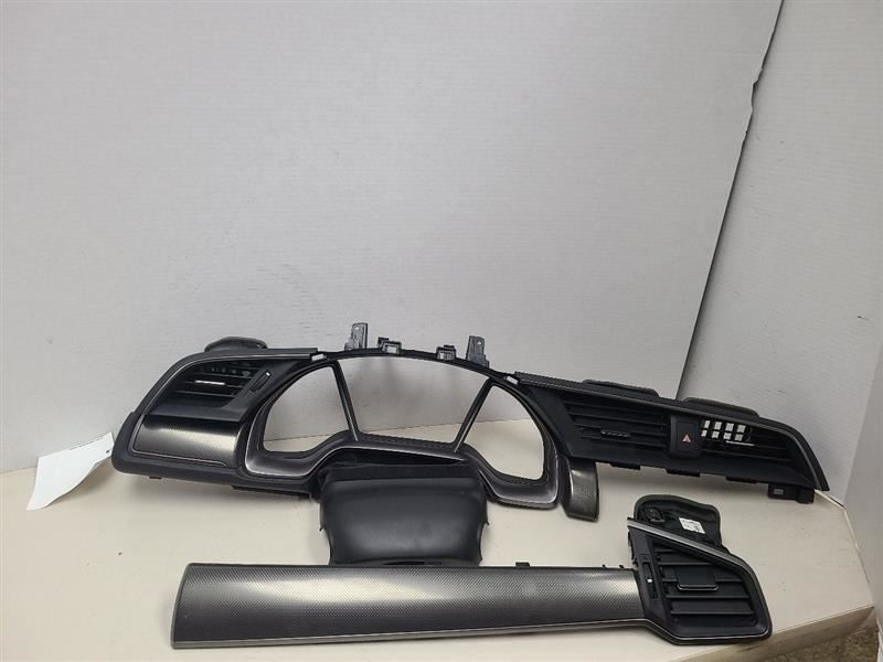Set of Dash Trims and Vents Black with Silver Trim Sedan Fits 16-19 CIVIC 567887