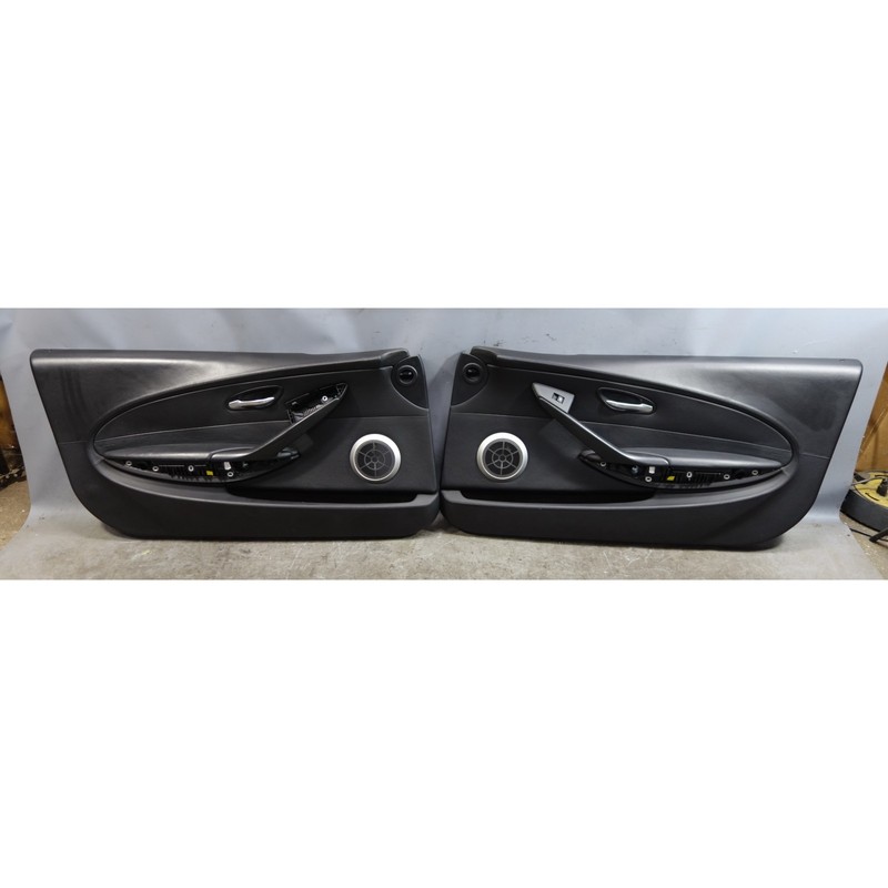 06-10 BMW E63 E64 M6 ///M Front Interior Door Panels Black Extended Leather OEM