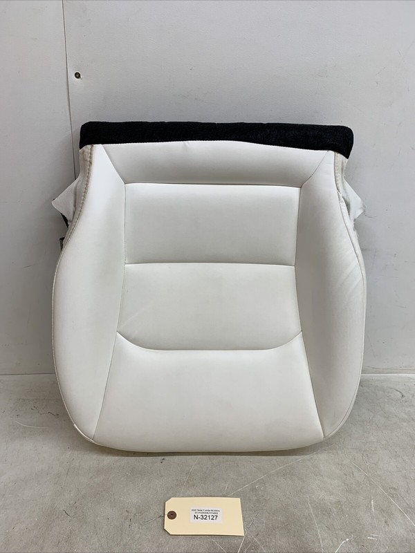 17-23 Tesla Model 3 Front Row Seat Cushion Bottom White 1452871-02-D 32127 UP