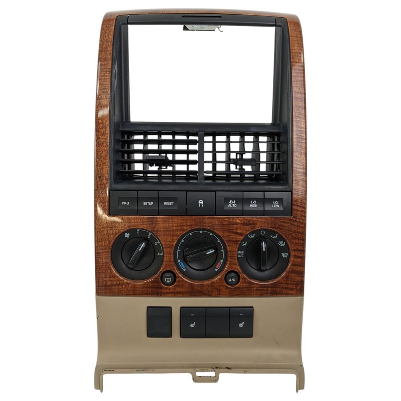2006-2010 Ford Explorer Radio Auto Climate Dash Bezel AC Control Wood Grain OEM