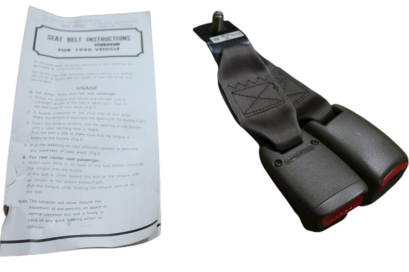 1997 Mazda Protege Rear Right Seat Belt Retractor Brown BC1M57720B90 OEM