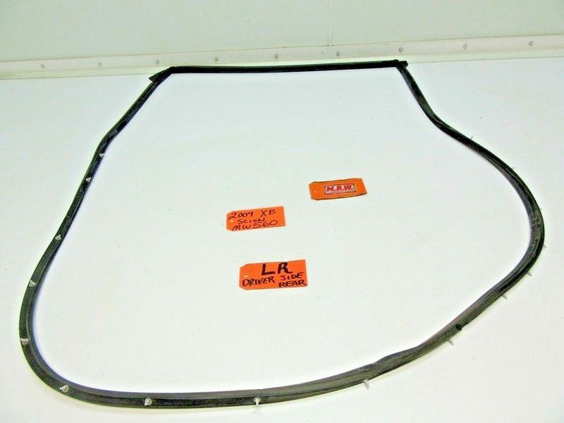 FITS SCION XB LEFT REAR DOOR RUBBER SEAL STRIP WEATHER BODY CLIPS TO DOOR PANEL
