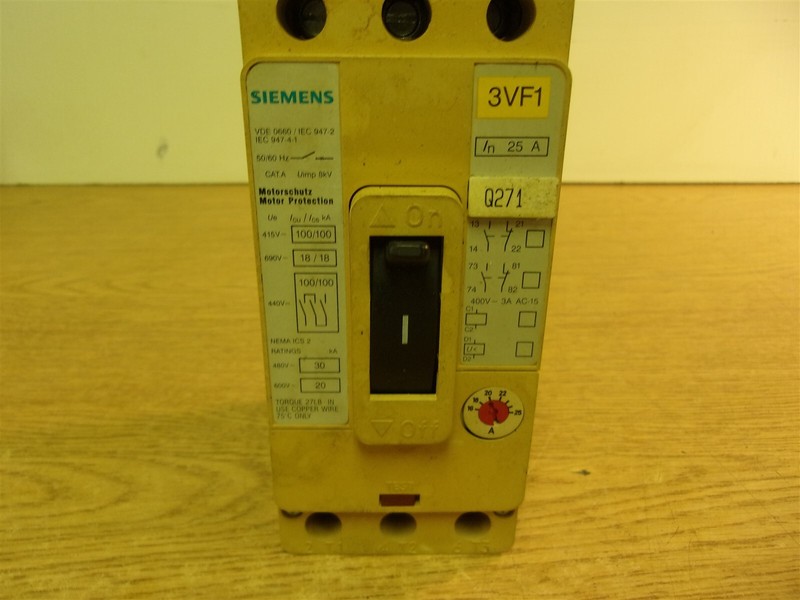 Siemens 3VF1 231-1DD11-0AA0 Motor Circuit Breaker Protector Switch