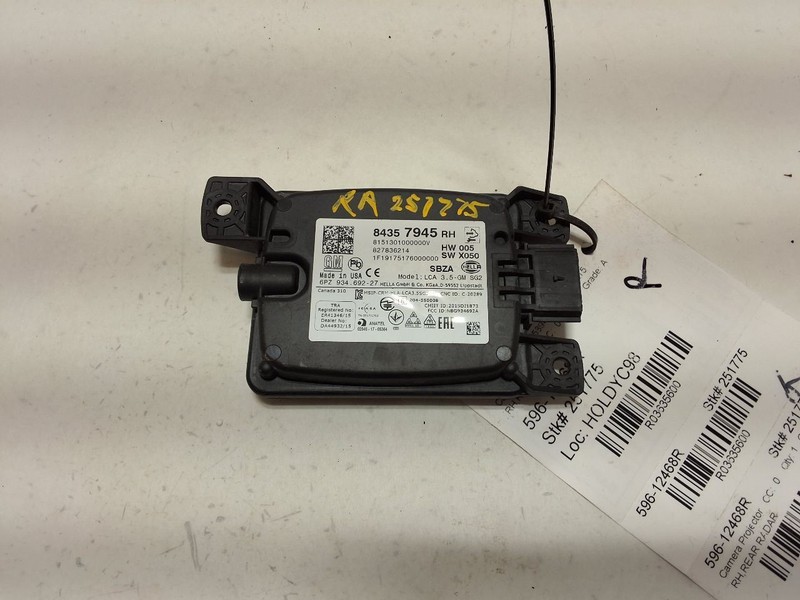 2017-2020 Cadillac XT5 Rear Passenger Blind Spot Alert Radar Unit RH