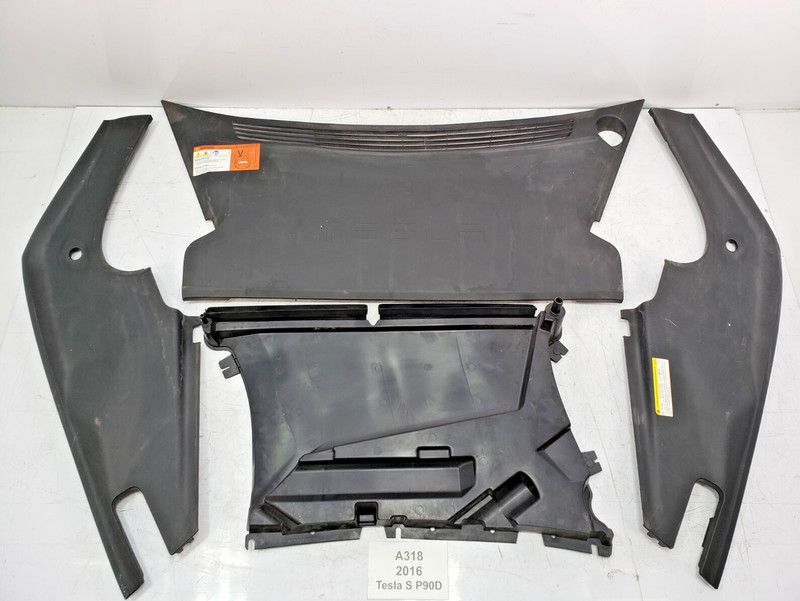 ✅ 2016-2020 OEM Tesla Model S Front Rear Apron Underhood Trim Cover Panel SET*
