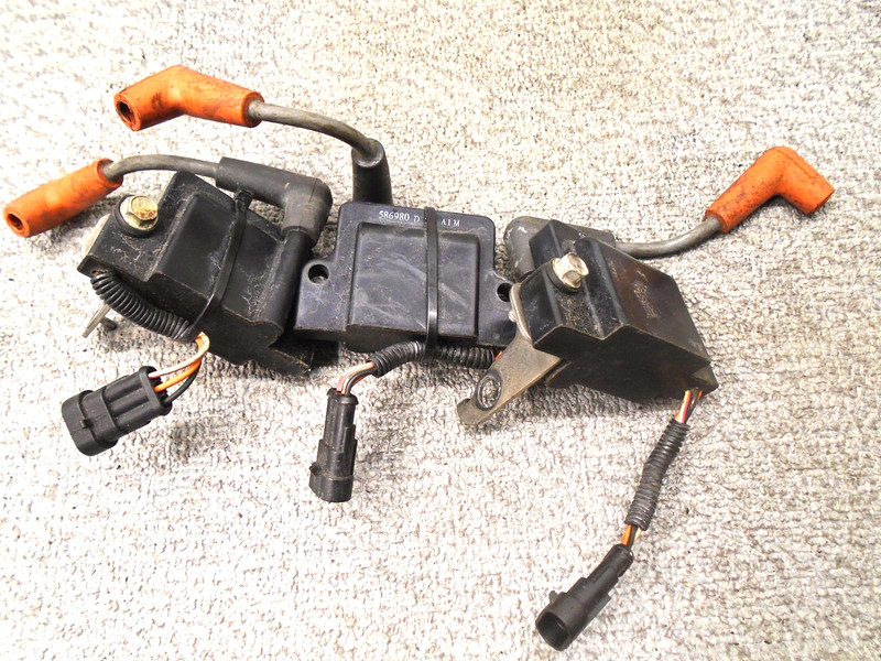 Ignition Coil Assy X3 0586980 Johnson Evinrude Outboard 2009 & Later 200-300 Hp