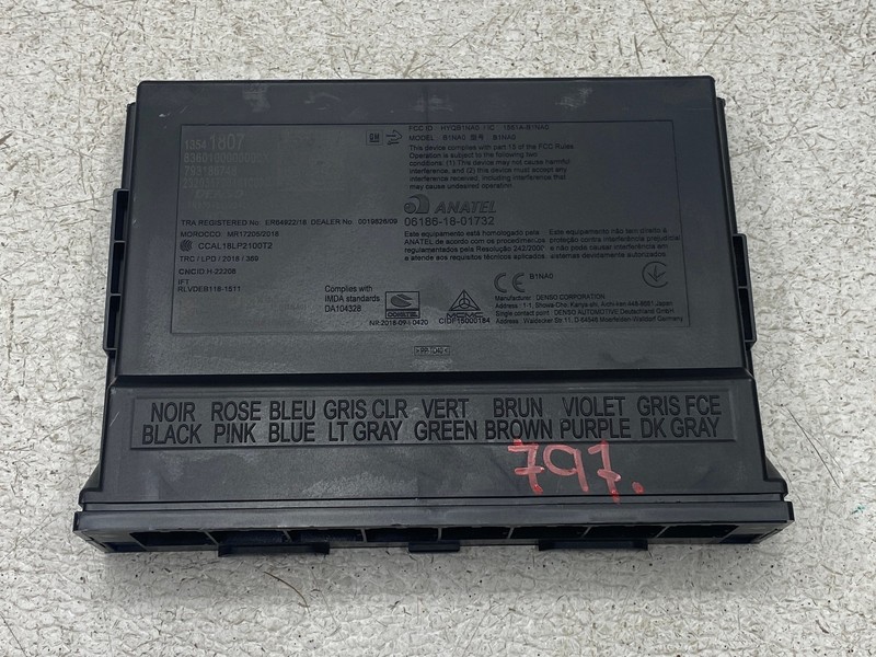 2020-2022 CADILLAC CT5 BCM BODY COMPUTER CONTROL MODULE UNIT OEM LOT797