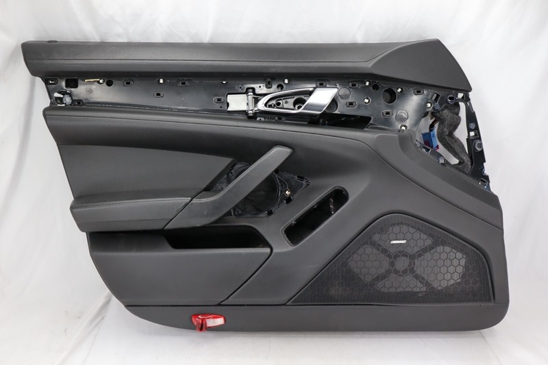 10-16 Porsche Panamera 970 Front Left Interior Door Panel Leatherette Black OEM