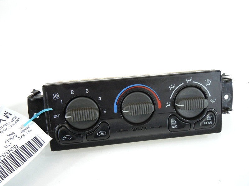 2002 02 Chevrolet Avalanche 1500 Manual Climate Temperature Control Rear Defrost