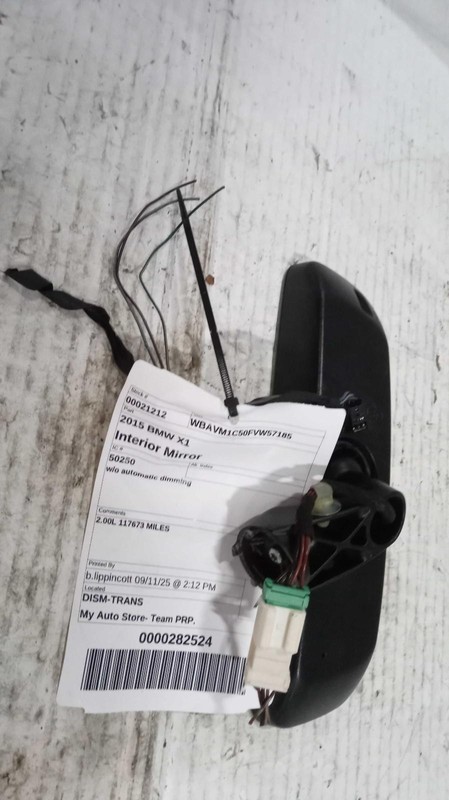 2015 BMW X1 Black Used Interior Rear View Mirror OEM 51169134440