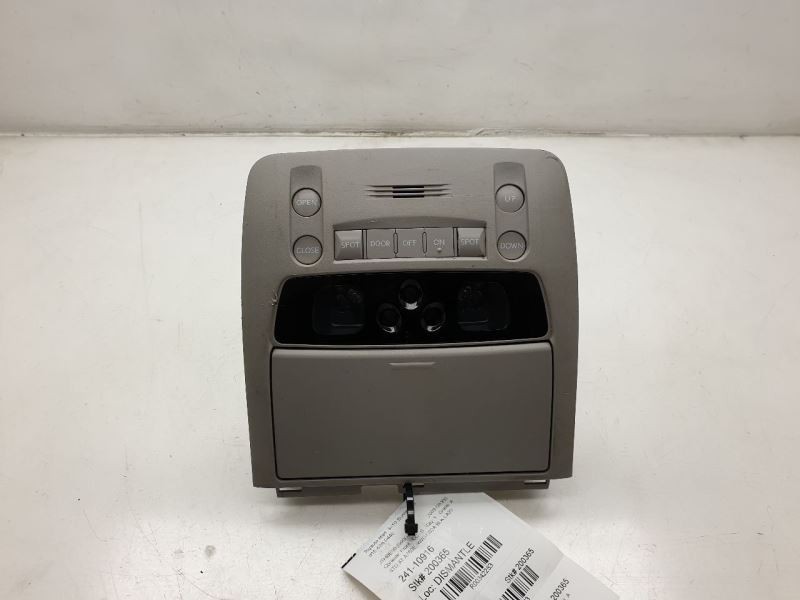 08-09 LEXUS GS350 GRAY FRONT OVERHEAD ROOF CONSOLE ASSEMBLY