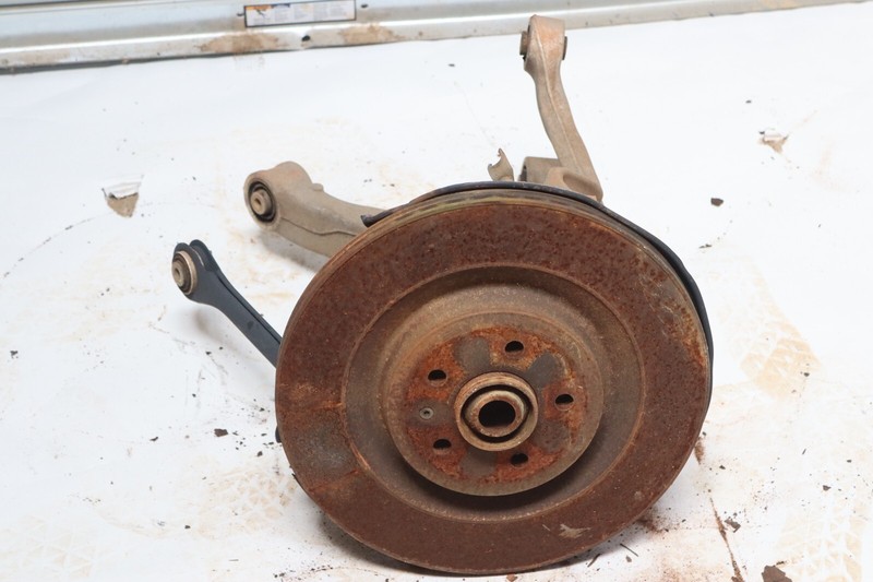 2011-2014 AUDI A8 REAR LEFT SIDE SPINDLE KNUCKLE WHEEL HUB W/ CONTROL ARMS OEM