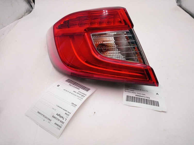 2020 Honda Accord Left Tail Light Assembly Grey OEM 683793 20K Miles