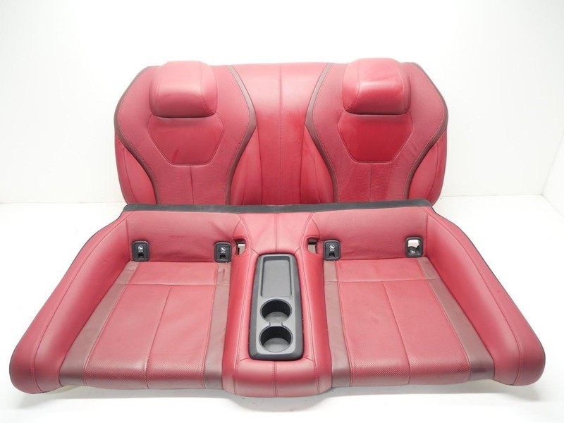 17-22 Infiniti Q60 Red Sport 400 Rear Leather Lower and Upper Seat Cushion OEM