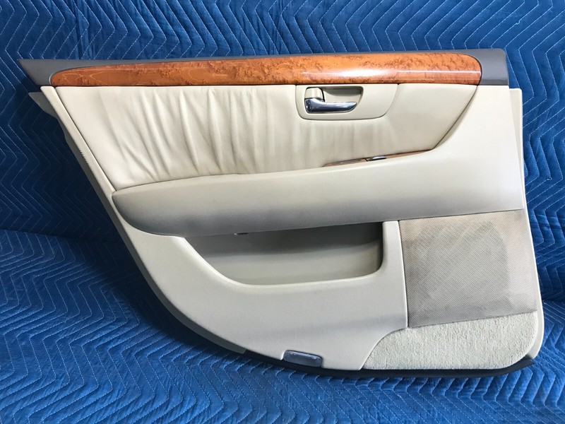 01-06 Lexus LS430 Rear Left LH Driver Door Panel Beige LA07 OEM w/ Switch