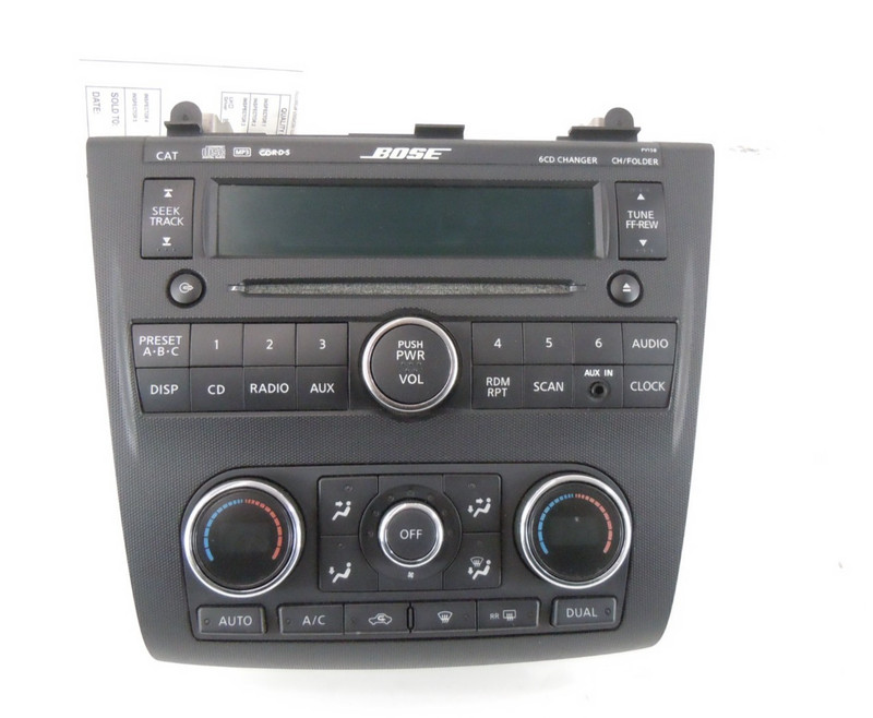 2007-2009 Nissan Altima AM FM Radio CD Disc Player Climate Control Receiver OEM