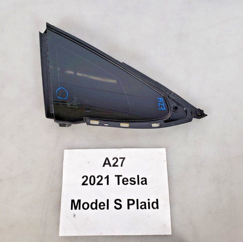 ✅ 2021-2023 OEM Tesla Model S Plaid Rear Left Driver Side Quarter Glass