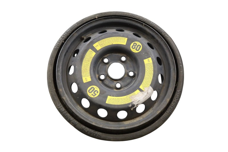 07-11 Audi Q7 Emergency Spare Tire Wheel Donut Rim Black 18" 7L0601027A Oem