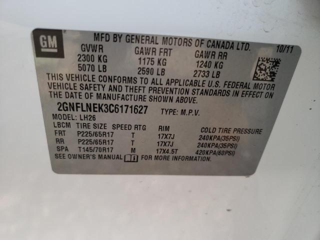2012 Chevrolet Equinox Speedometer Gauge OEM White 117K Miles - QA [257-07010]