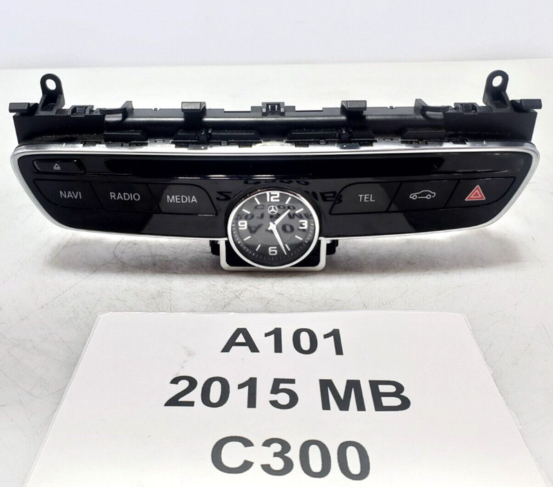 ✅ 14-16 OEM Mercedes W205 C300 Center Dashboard Hazard Control Switch w/ Clock