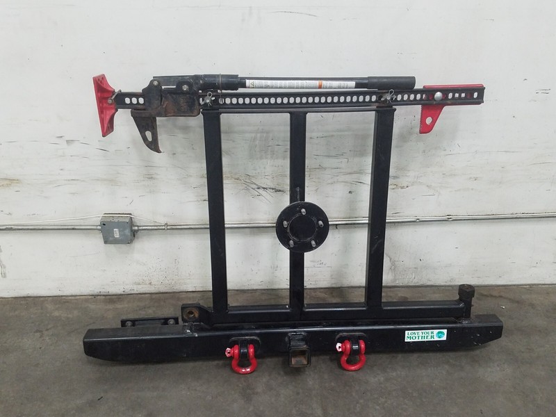 2004 Jeep Wrangler TJ Rubicon 4x4 Steel Rear Bumper / Tire Rack / Jack #9749