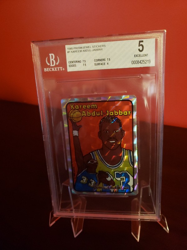 1985 Prism Jewel Kareem Abdul Jabbar BGS 5