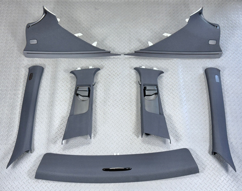 ✅ 06-16 MERCEDES-BENZ E350 E550 OEM A-B-C-PILLAR INTERIOR TRIM SET Black MOLDING