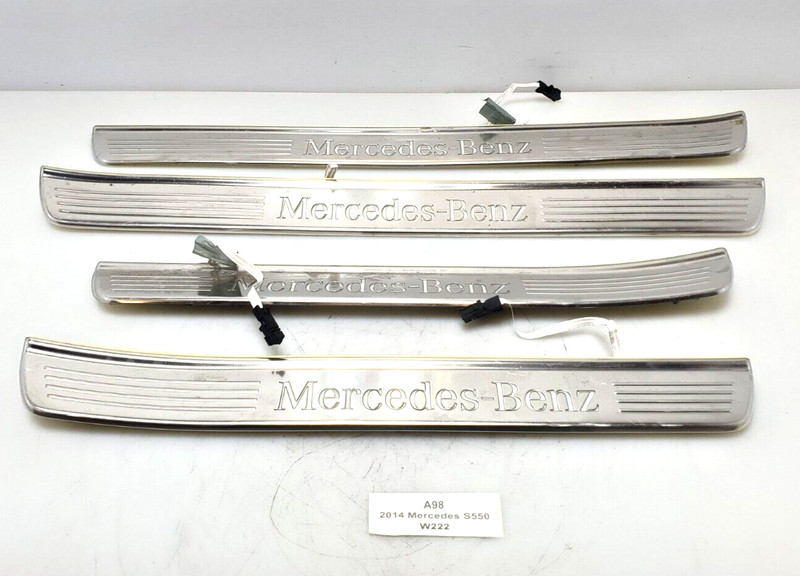 ✅ 2014-2020 OEM Mercedes W222 S550 Illuminated Door Step Sill Panel SET Of 4