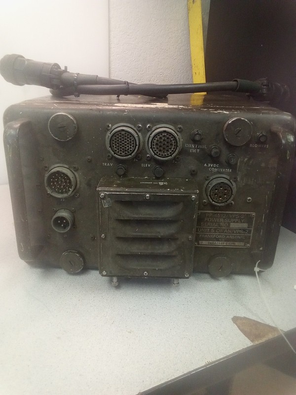 VINTAGE FRANFORD ARSENALPP-4812/VPS-2 POWER SUPPLY FOR VULCAN RADAR SYSTEM.