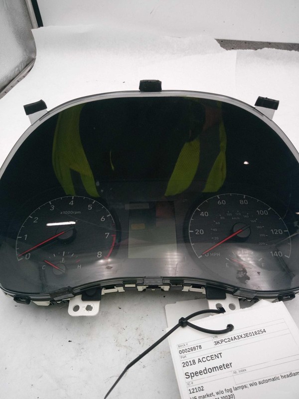 2018 Hyundai Accent Speedometer Gauge Blue OEM 94001J0030 135K Miles