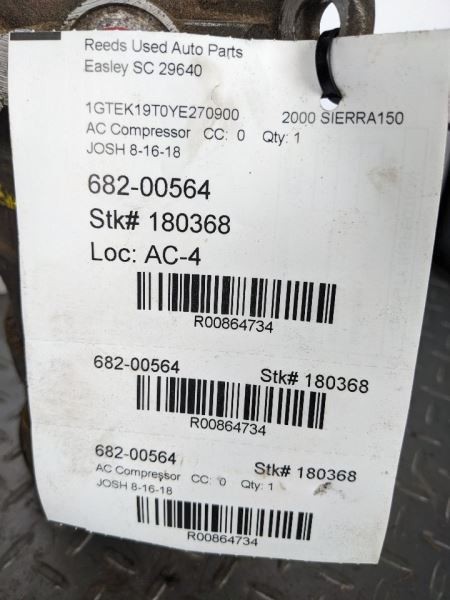AC Compressor Fits 03-06 EXPRESS 1500 VAN 864734