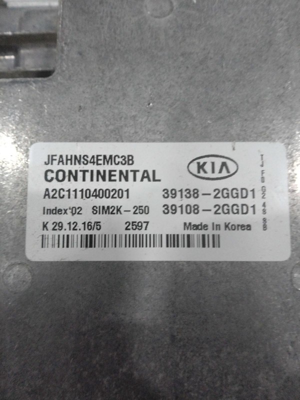 2017 Kia Optima Engine Control Module ECM 2.4L OEM 391082GGC0 51K Miles