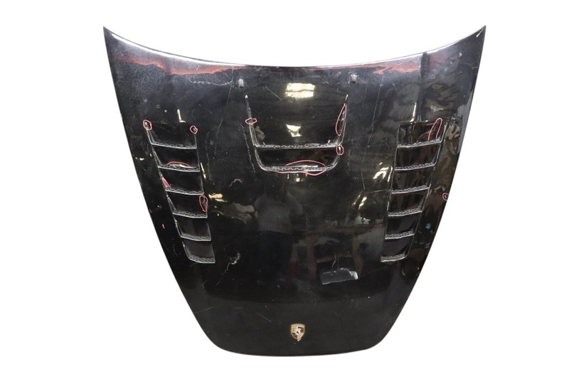 11-14 Porsche Cayenne 958 Front Hood Bonnet Panel Assembly Black Oem