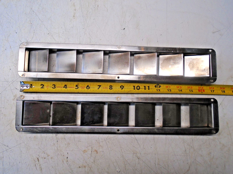 O2 Stainless Steel Louvered Vents 17"Set of 2