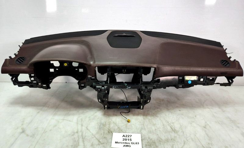 ✅ 15-19 OEM Mercedes X166 GL63 AMG Dashboard Dash Instrument Panel Brown Leather