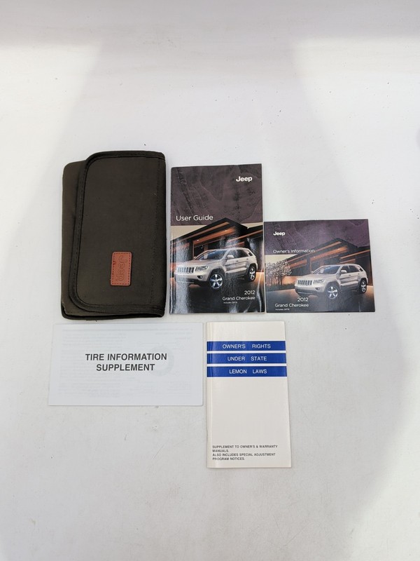 2012 Jeep Grand Cherokee + SRT8 Owner’s Manual User Guide With Case