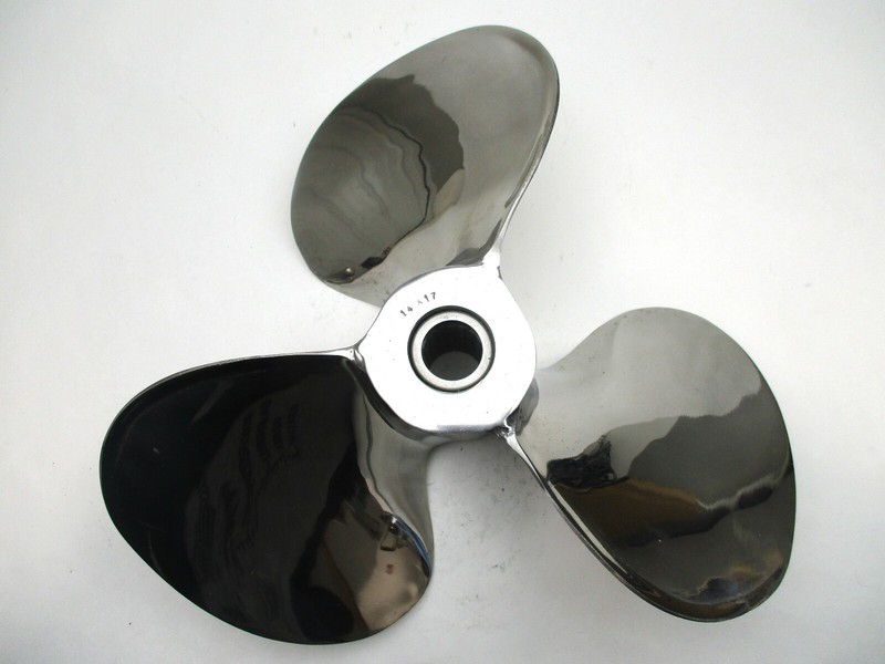 14 x 17 Pitch LH Hill Marine SS Prop for Volvo Penta AQ Stern Drive Long Hub