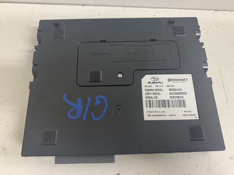 2016-2018 Subaru Legacy Communication Bluetooth Module Computer 86222AL01B Oem